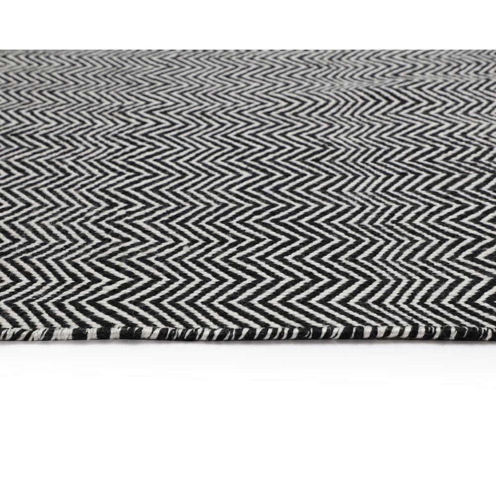 Cusco Hand - Woven Rug - 5'' x 8''-Sunpan-SUNPAN-108642-RugsBlack / White-9-France and Son