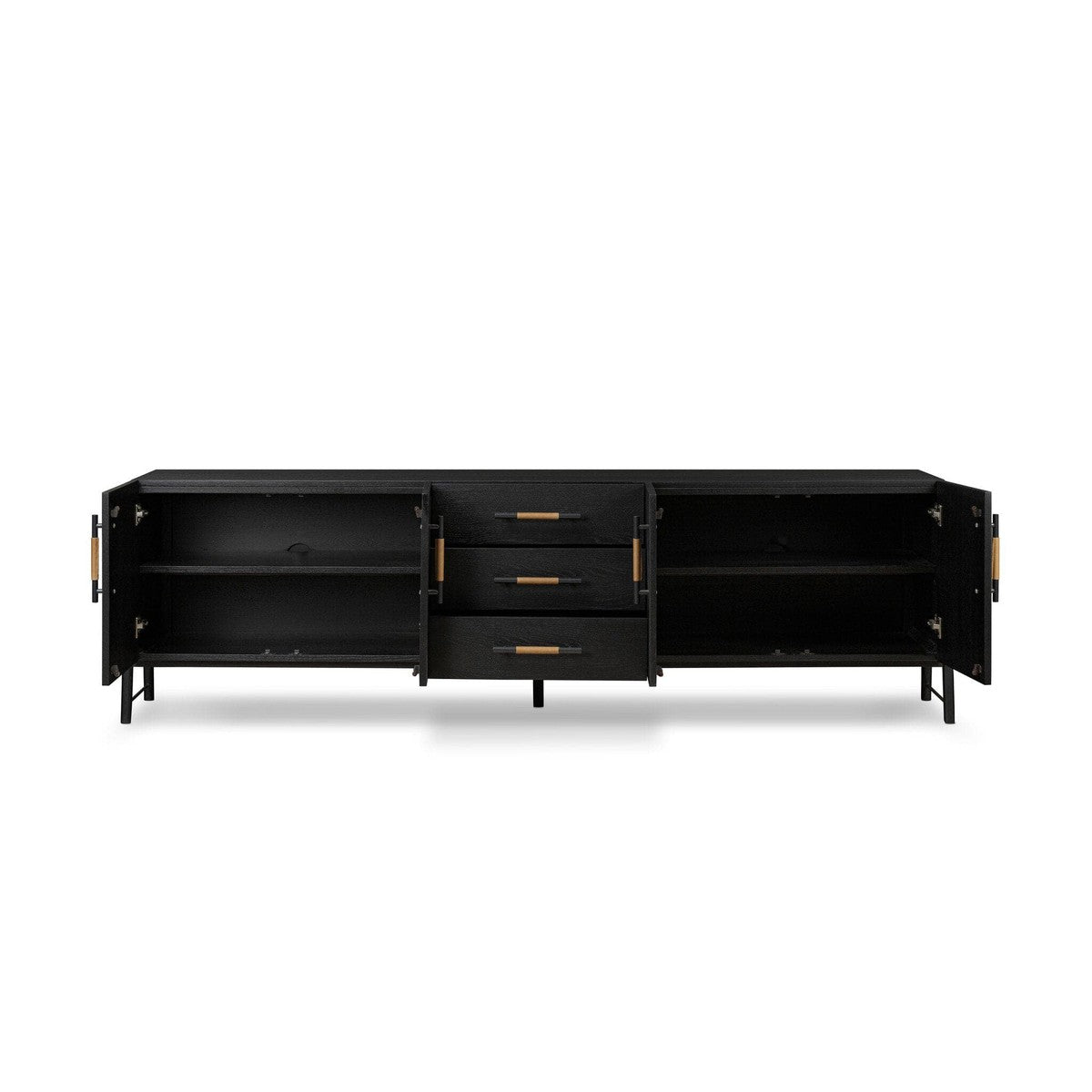 Rosedale Media Console - Ebony Oak Veneer