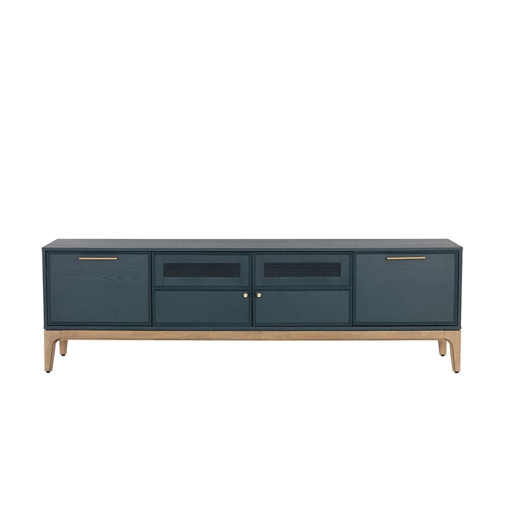 Rivero Media Console And Cabinet - Teal-Sunpan-SUNPAN-108686-Sideboards & Credenzas-3-France and Son