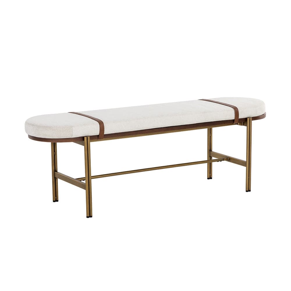 Elaine Bench - Polo Club Muslin-Sunpan-SUNPAN-108688-Benches-3-France and Son