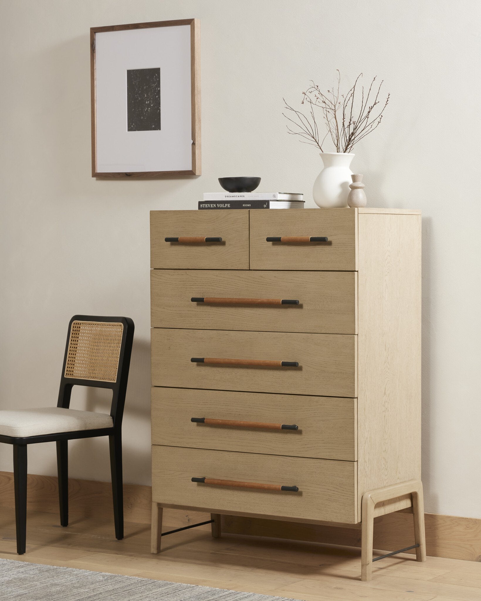 Rosedale 6 Drawer Tall Dresser - Yucca Oak Veneer