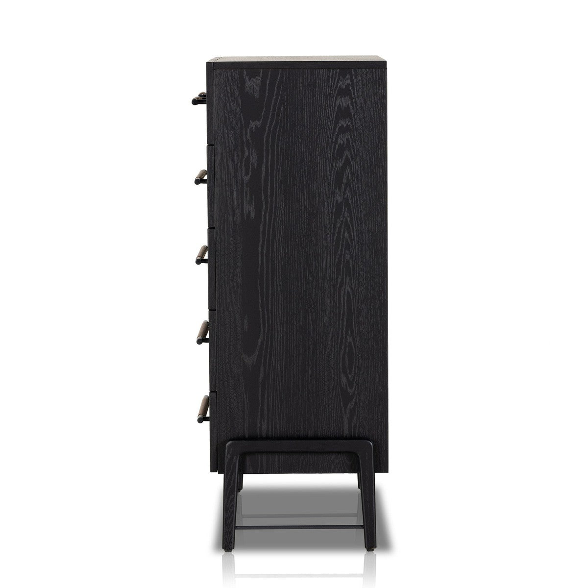 Rosedale 6 Drawer Tall Dresser - Ebony Oak Veneer