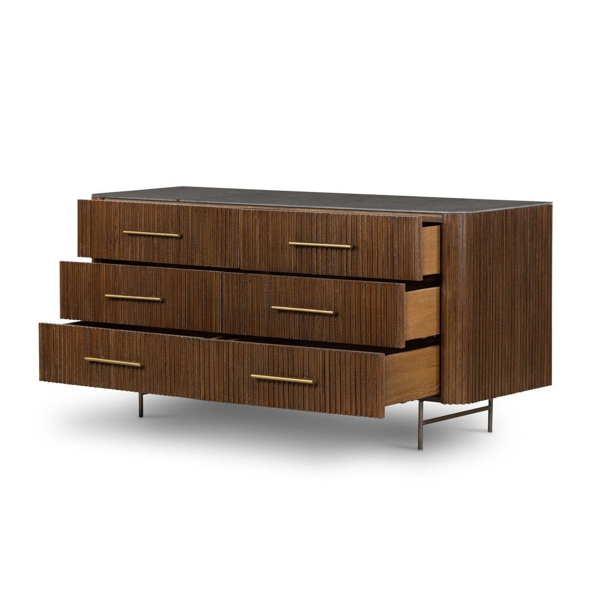 Fletcher 6 Drawer Dresser - Terra Brown Oak