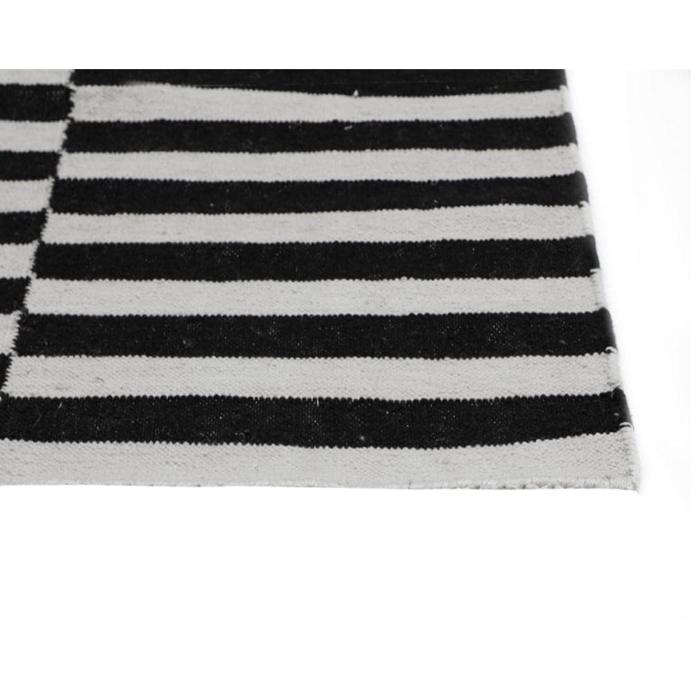 Zigby Hand - Woven Rug - Black / Ivory-Sunpan-SUNPAN-108749-Rugs9' x 12'-4-France and Son