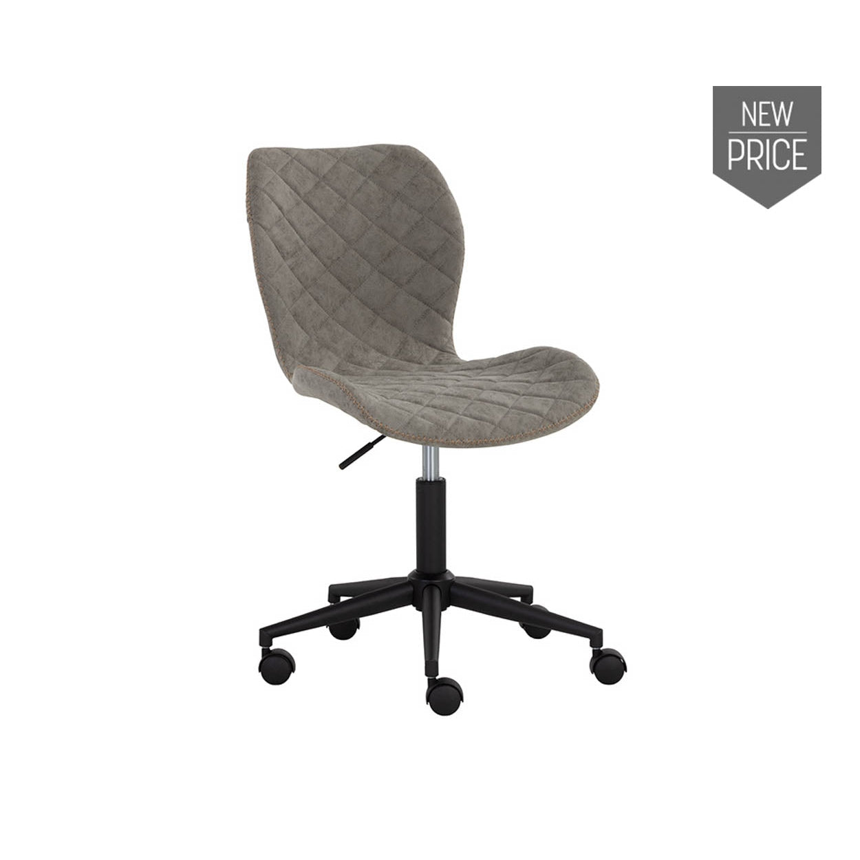 Lyla Office Chair-Sunpan-SUNPAN-108881-Task ChairsBlack - Antique Grey-2-France and Son
