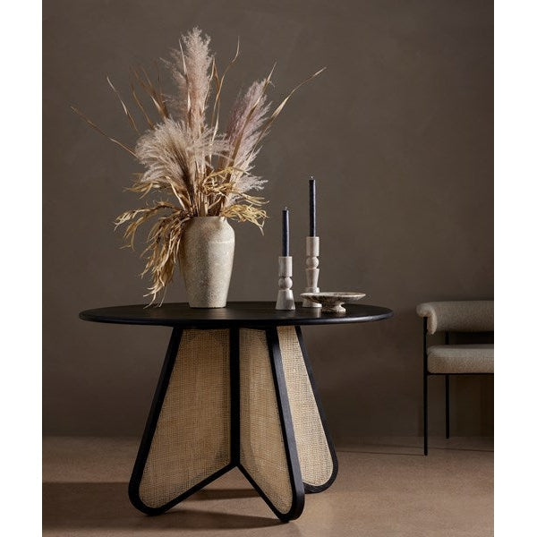 Irene Round Dining Table - Brushed Ebony-Four Hands-FH-108938-002-Dining Tables-2-France and Son
