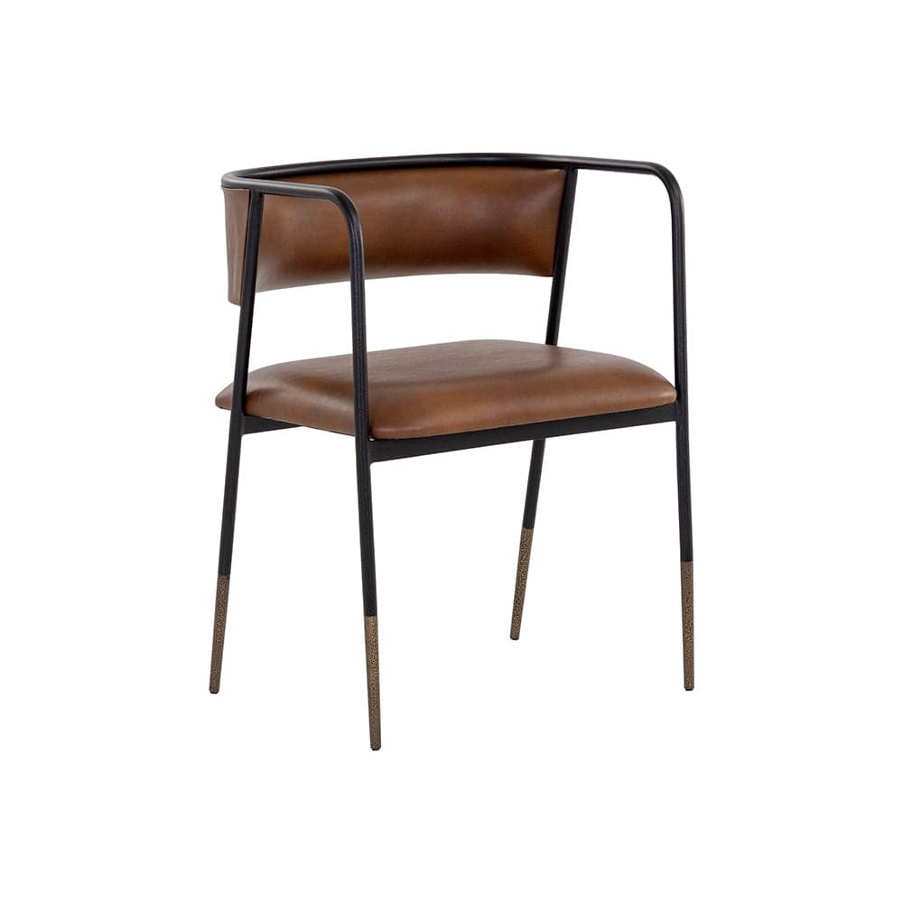 Brenan Dining Armchair-Sunpan-SUNPAN-108946-Dining ChairsBravo Cognac-7-France and Son