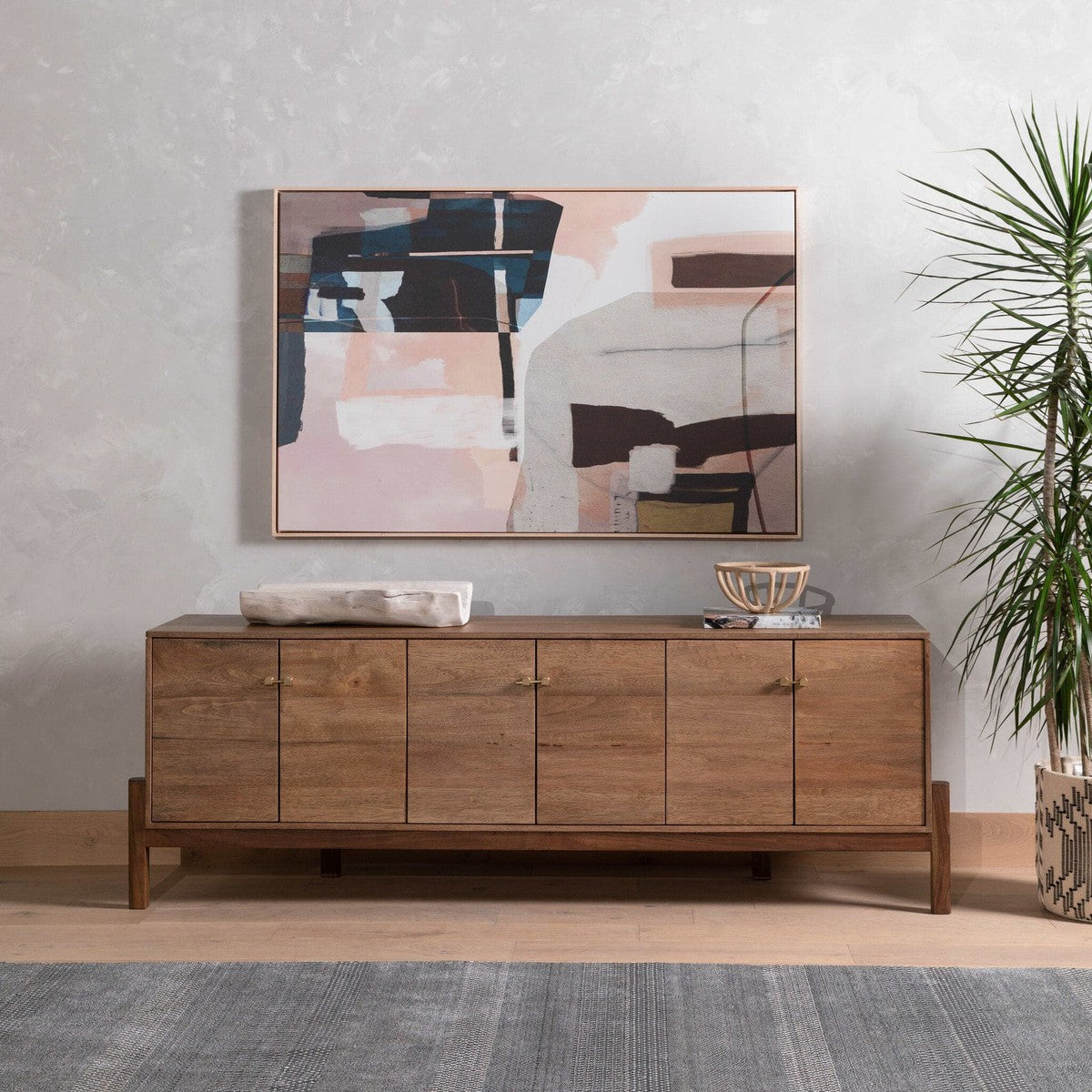 Reza Media Console - Smoked Honey