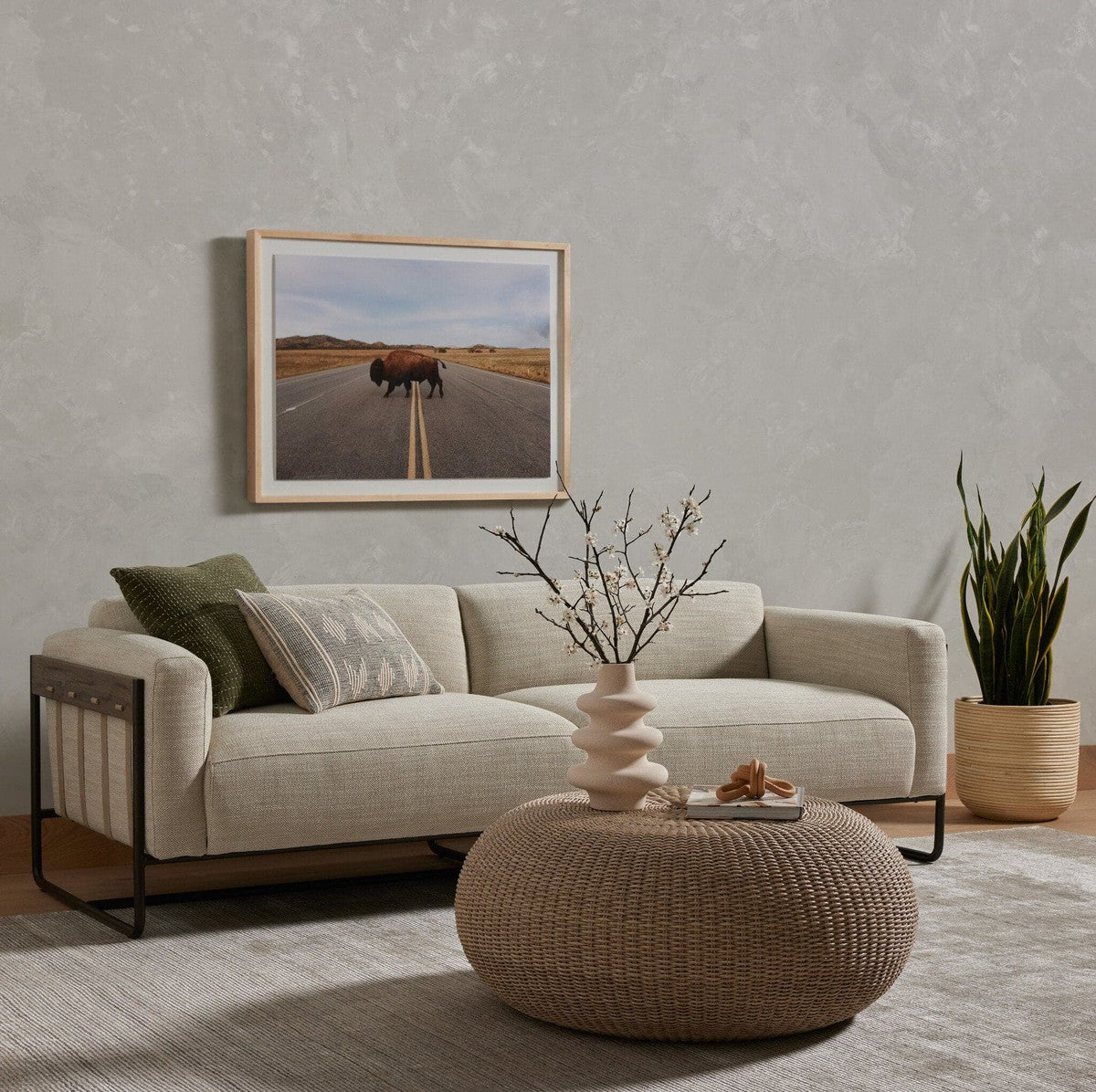 Ella Sofa-91" - Gable Taupe