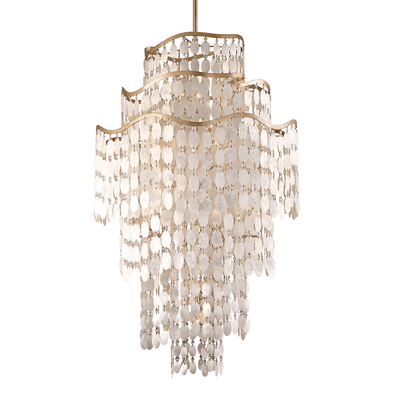 Dolce 19Lt Pendant Champagne Leaf-Corbett Lighting-TROY-109-719-CPL-Pendants-1-France and Son