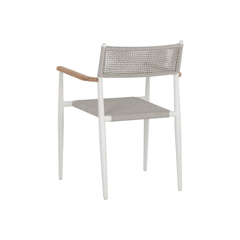 Kona Stackable Dining Armchair - White-Sunpan-SUNPAN-109050-Dining Chairs-2-France and Son