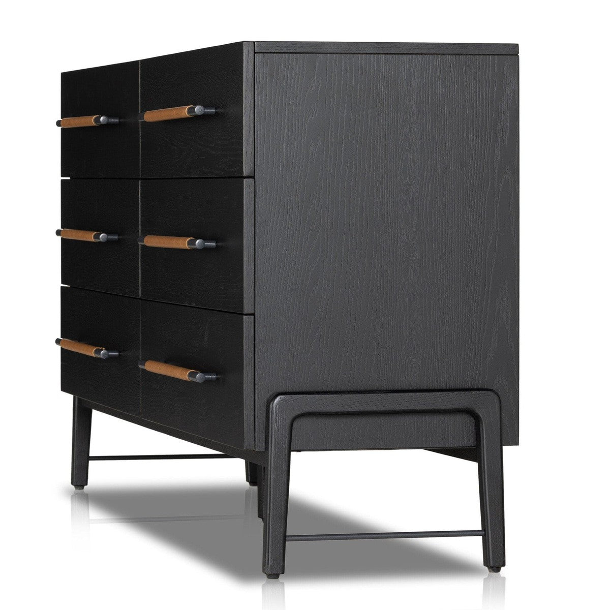 Rosedale 6 Drawer Dresser - Ebony Oak Veneer