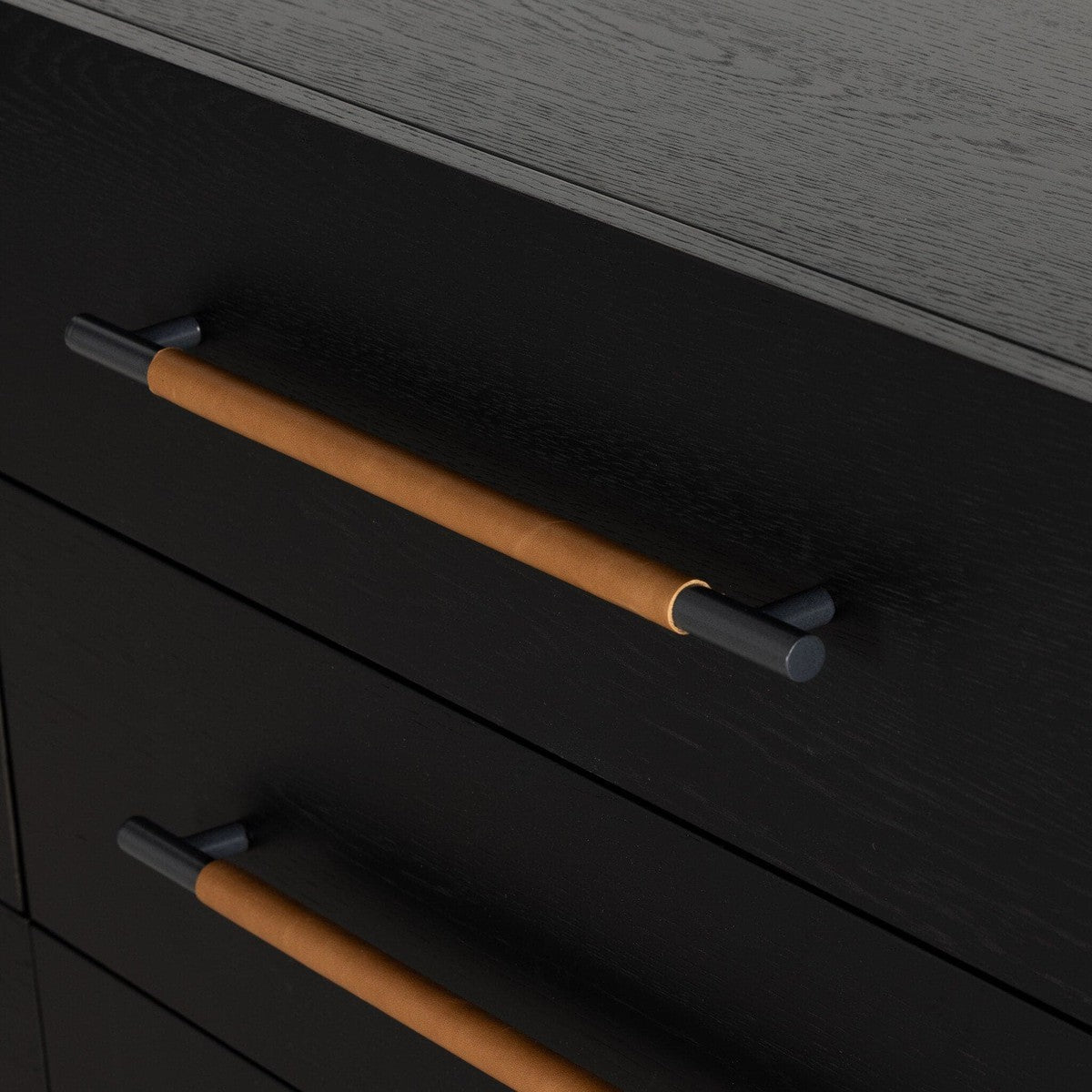 Rosedale 6 Drawer Dresser - Ebony Oak Veneer