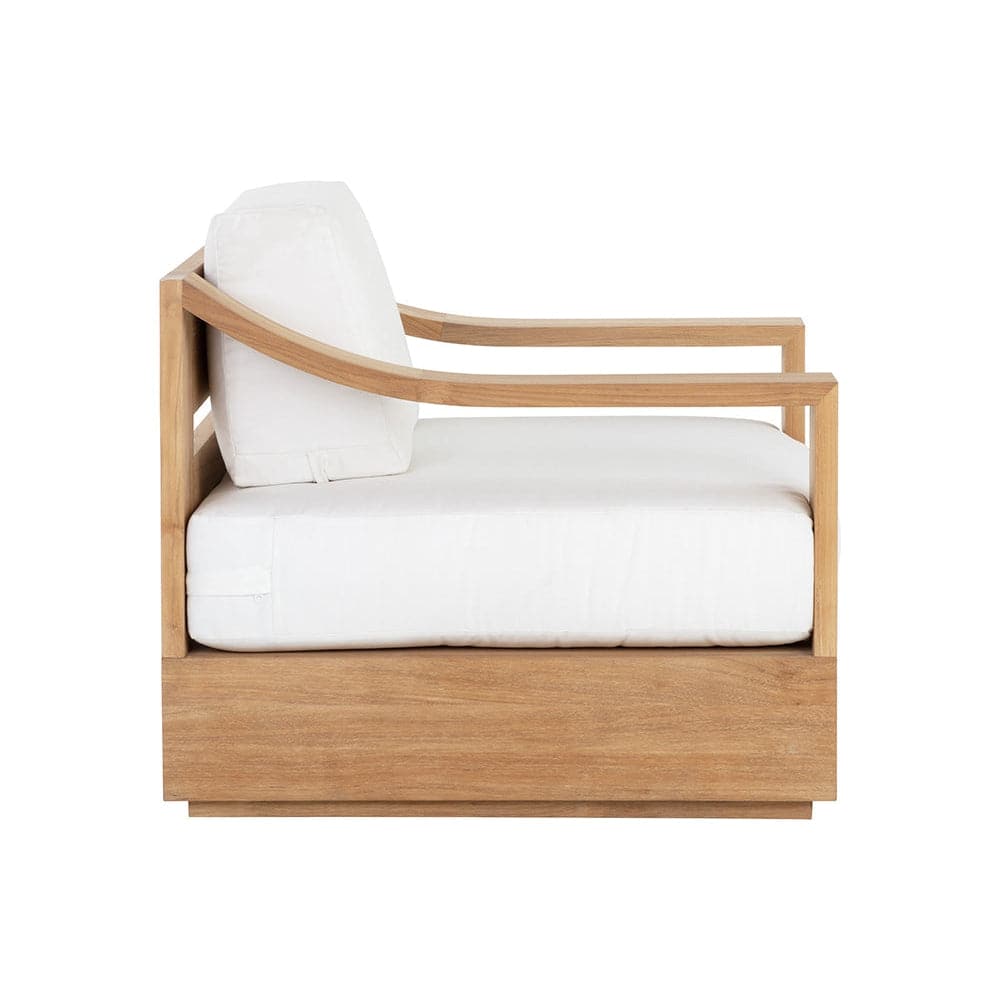 Tahiti Swivel Lounge Chair - Stinson White-Sunpan-SUNPAN-109152-Lounge Chairs-3-France and Son