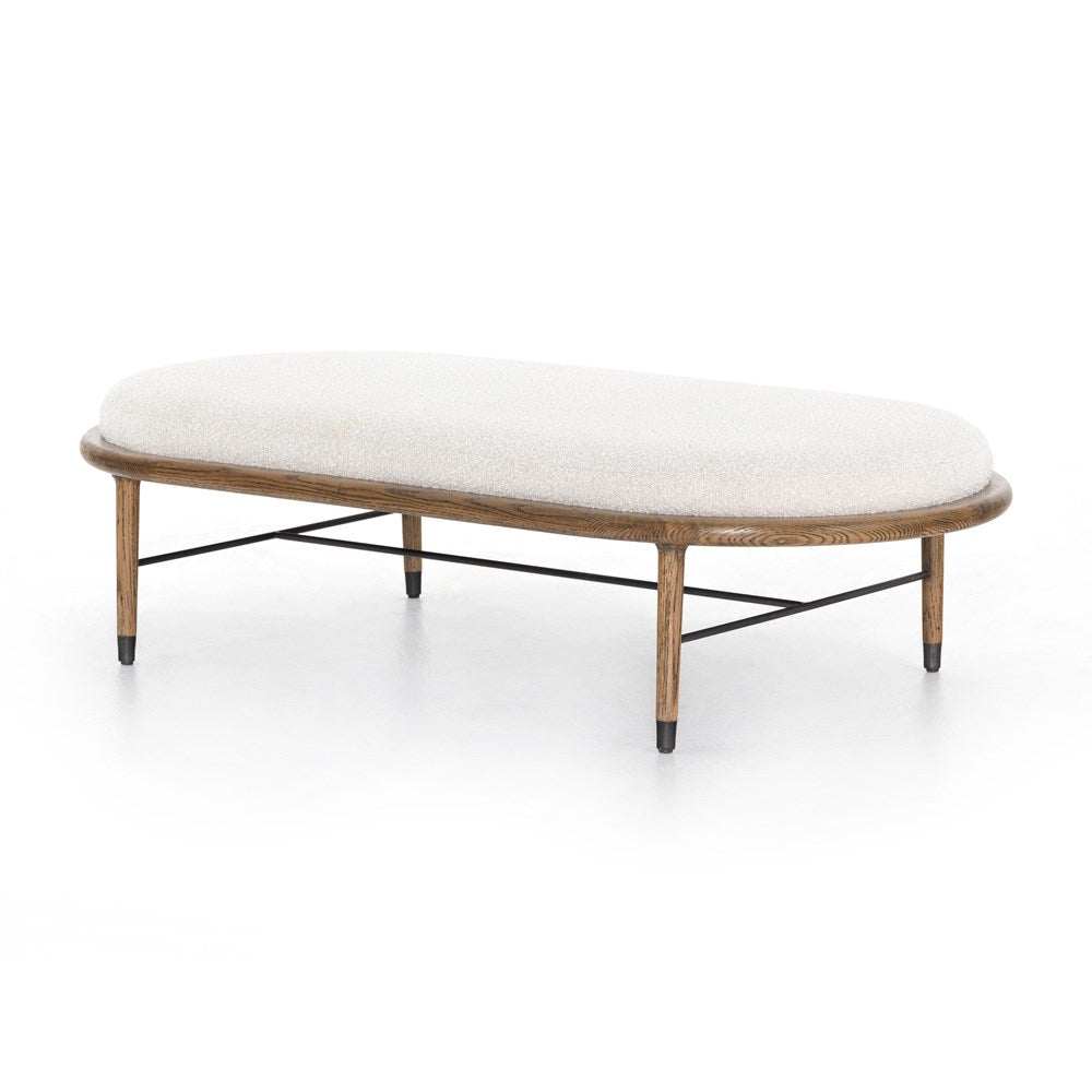 Petra Ottoman - 62" Knoll Natural-Four Hands-FH-109180-006-Stools & Ottomans-1-France and Son