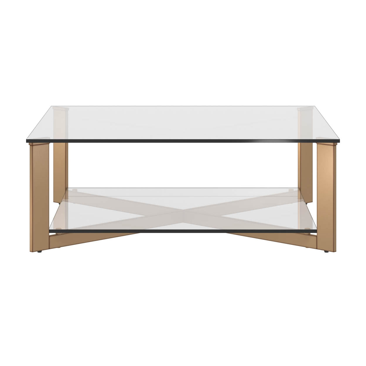 Xavier Coffee Table - Square-Sunpan-SUNPAN-101489-Coffee TablesStainless Steel-7-France and Son