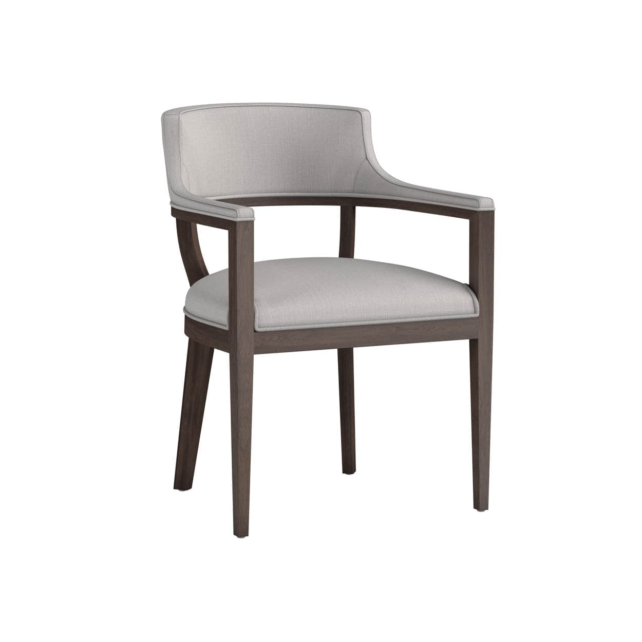 Brylea Dining Armchair-Sunpan-SUNPAN-109207-Dining ChairsDark Brown - Linoso Light Grey-7-France and Son