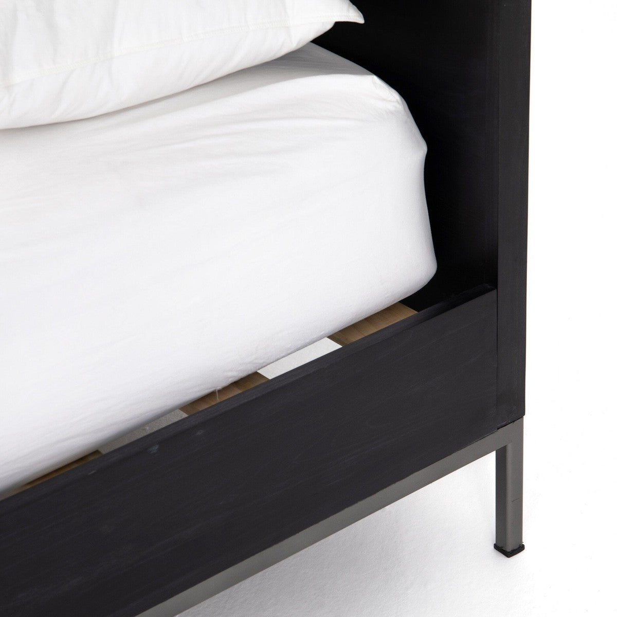 Trey Bed - Black Wash Poplar- King
