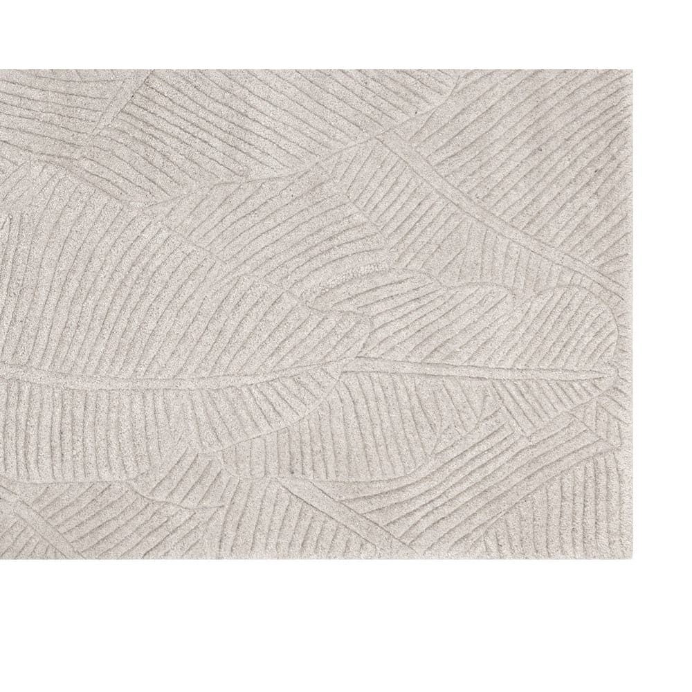 Calathea Hand - Tufted Rug 8'' x 10''-Sunpan-SUNPAN-109362-RugsOatmeal-1-France and Son