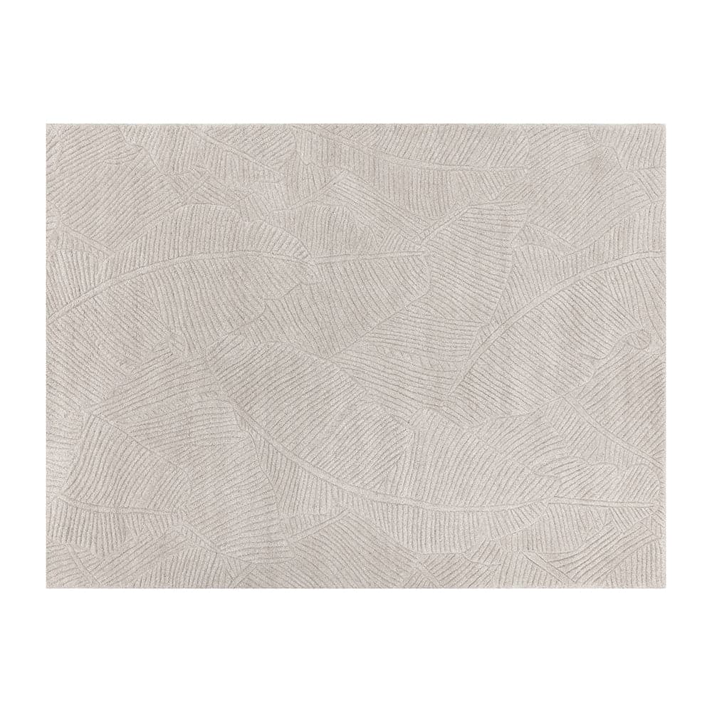 Calathea Hand - Tufted Rug-Sunpan-SUNPAN-109363-Rugs9' x 12'-Oatmeal-1-France and Son