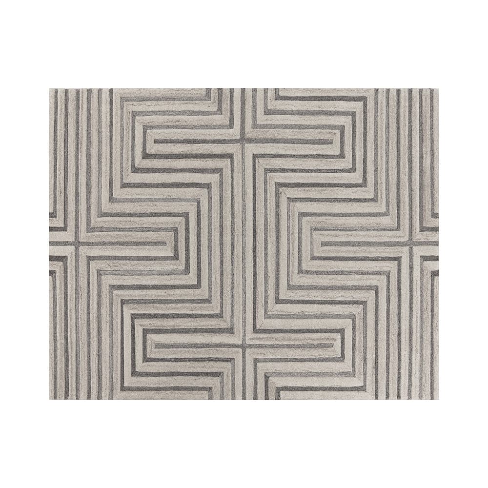 Oslow Hand - Tufted Rug - Beige / Grey - 8'' x 10''-Sunpan-SUNPAN-109370-Rugs-1-France and Son