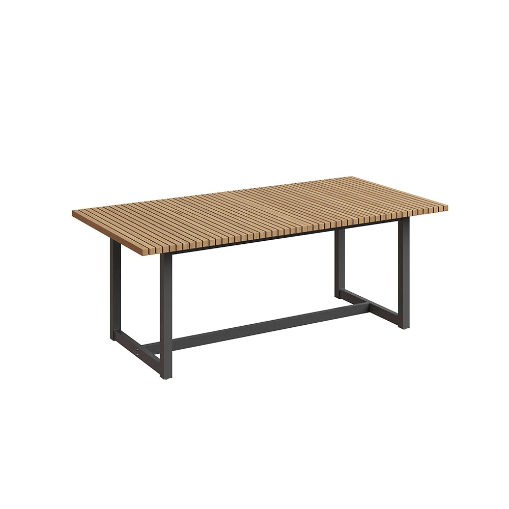 Geneve Extension Dining Table-Sunpan-SUNPAN-109494-Outdoor Dining TablesBrown - Dark Grey-5-France and Son