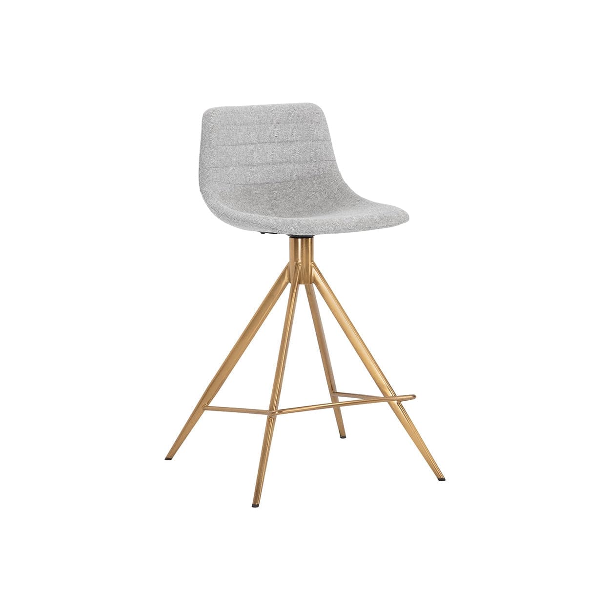 Andres Swivel Counter Stool-Sunpan-SUNPAN-109536-Stools & OttomansBelfast Heather Grey-2-France and Son