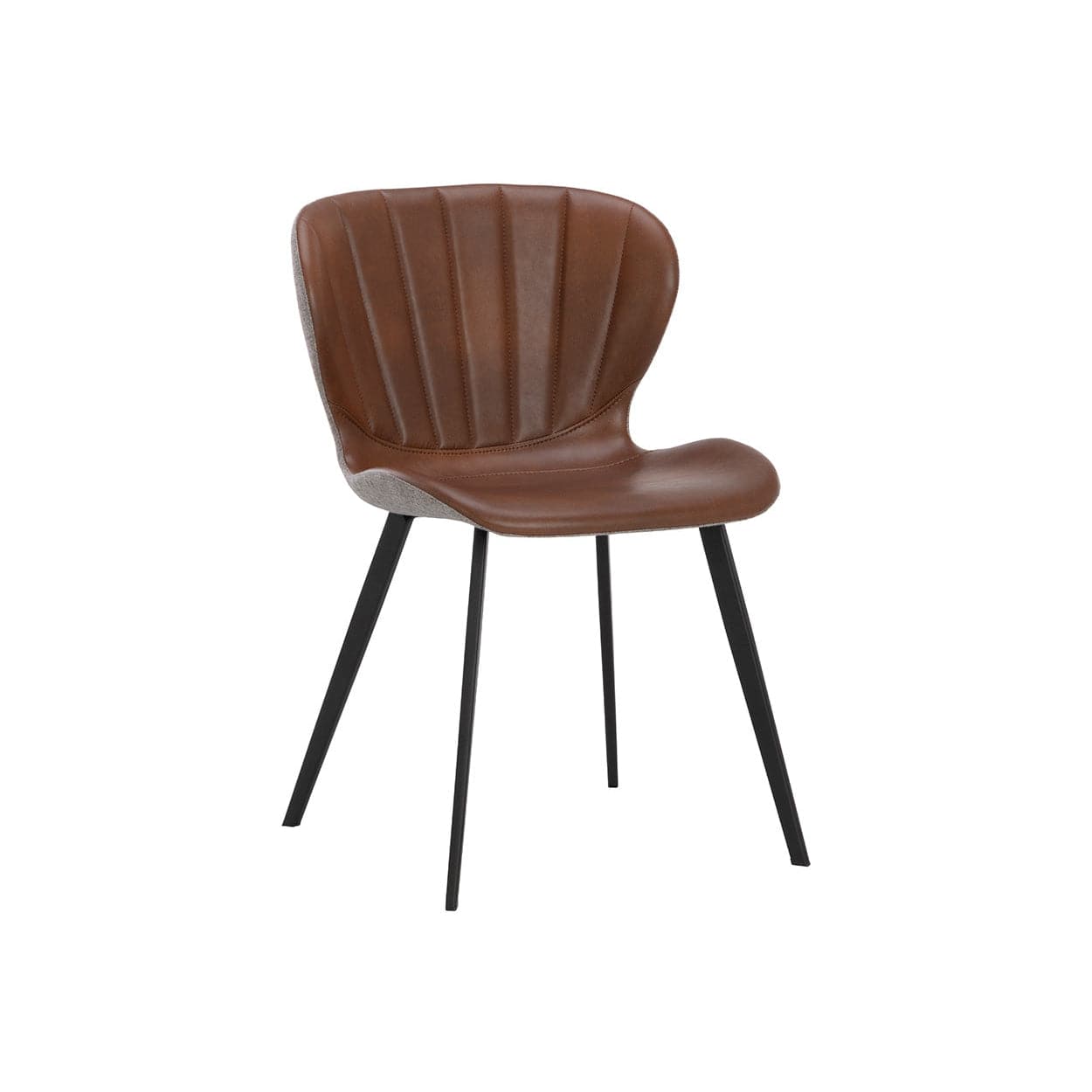 Arabella Dining Chair-Sunpan-SUNPAN-109537-Dining ChairsBravo Cognac / November Grey-9-France and Son