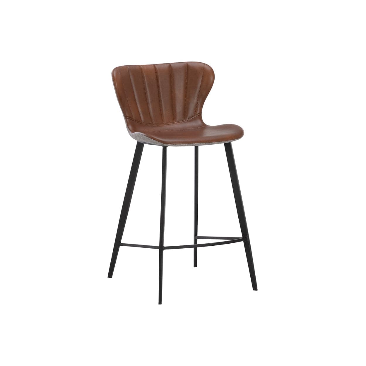 Arabella Stool - Bravo Cognac / November Grey-Sunpan-SUNPAN-109538-Stools & OttomansCounter Stool-3-France and Son