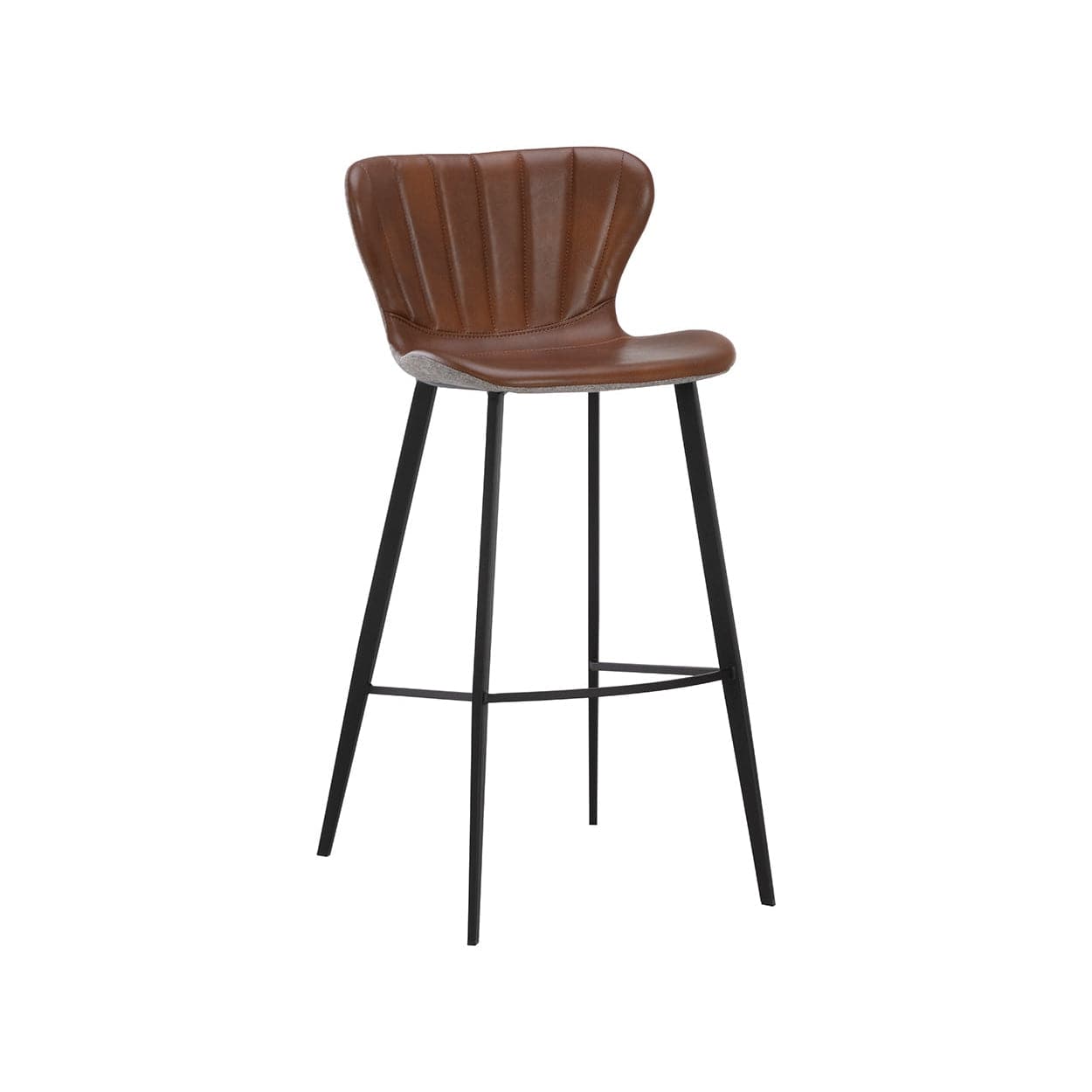 Arabella Stool - Bravo Cognac / November Grey-Sunpan-SUNPAN-109539-Stools & OttomansBar Stool-1-France and Son