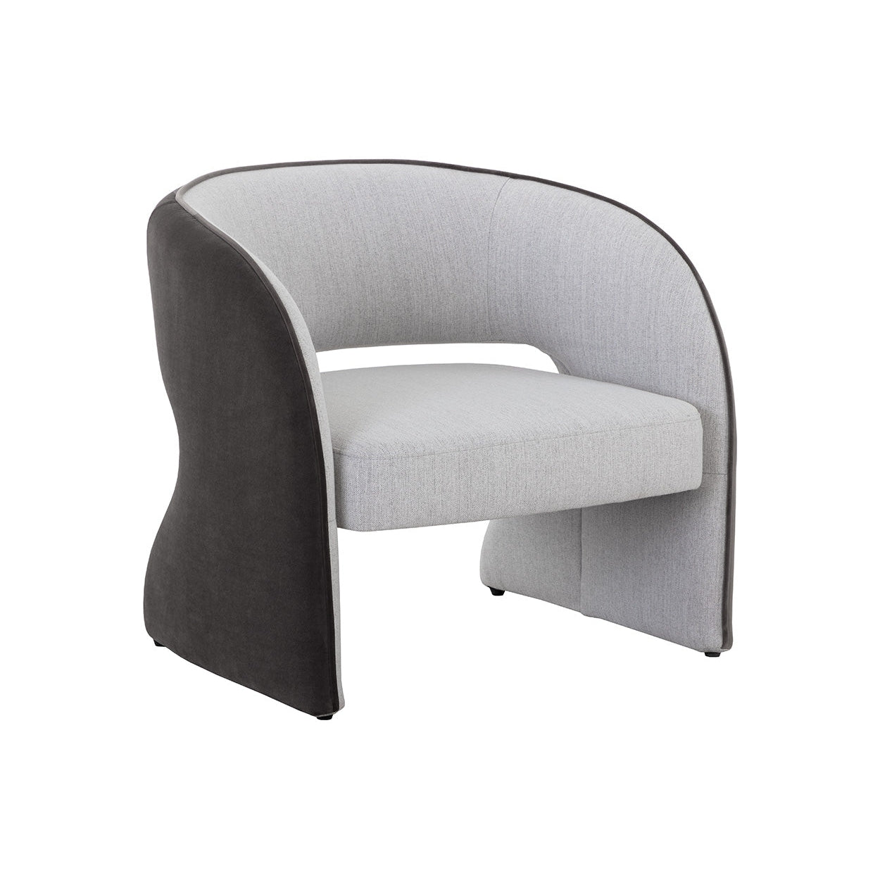 Rosalia Lounge Chair-Sunpan-SUNPAN-109584-Lounge ChairsMina Light Grey / Meg Ash-3-France and Son