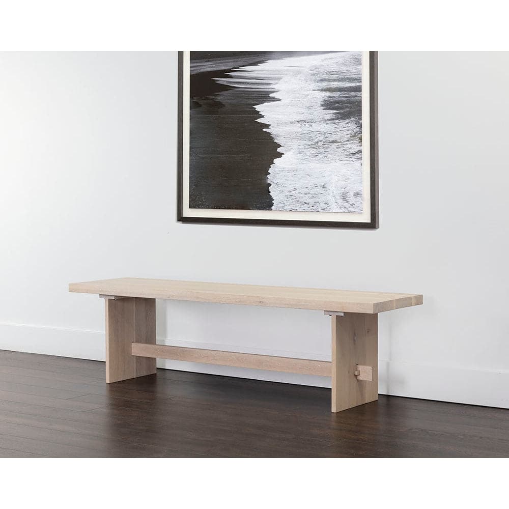 Linus Bench - Light Oak-Sunpan-SUNPAN-109613-Benches-2-France and Son