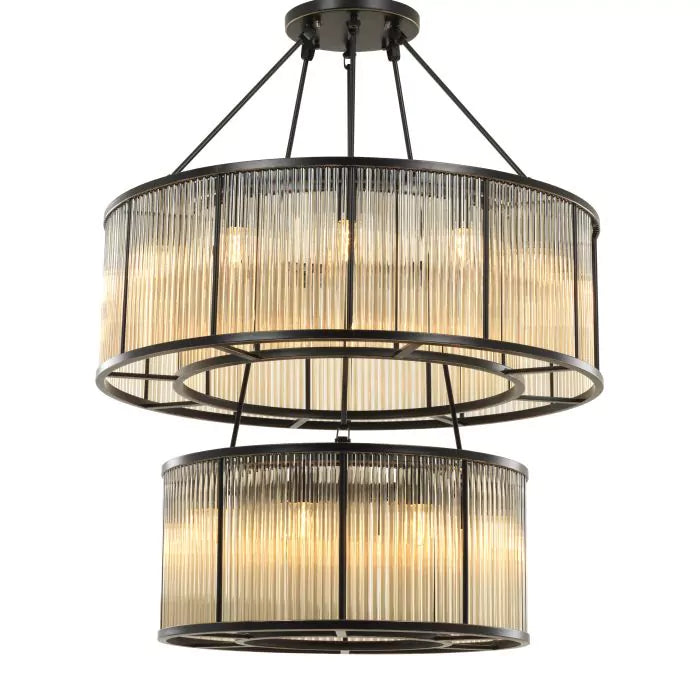 Chandelier Bernardi - Bronze Highlight Finish-Eichholtz-EICHHOLTZ-109638UL-Chandeliers-1-France and Son