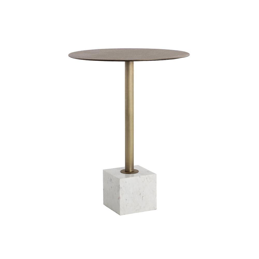 Kata Bar Table-Sunpan-SUNPAN-109641-Side TablesWhite Marble-5-France and Son