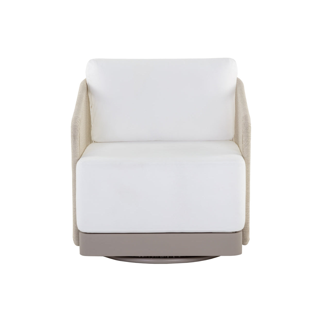 Allariz Swivel Armchair-Sunpan-SUNPAN-109651-Lounge ChairsWarm Grey - Gracebay Light Grey-4-France and Son