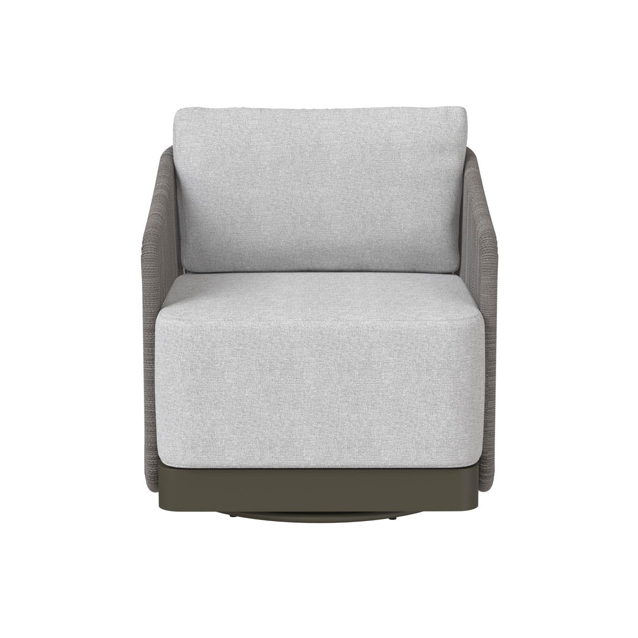 Allariz Swivel Armchair - Warm Grey - Gracebay Light Grey-Sunpan-SUNPAN-109651-Lounge Chairs-2-France and Son