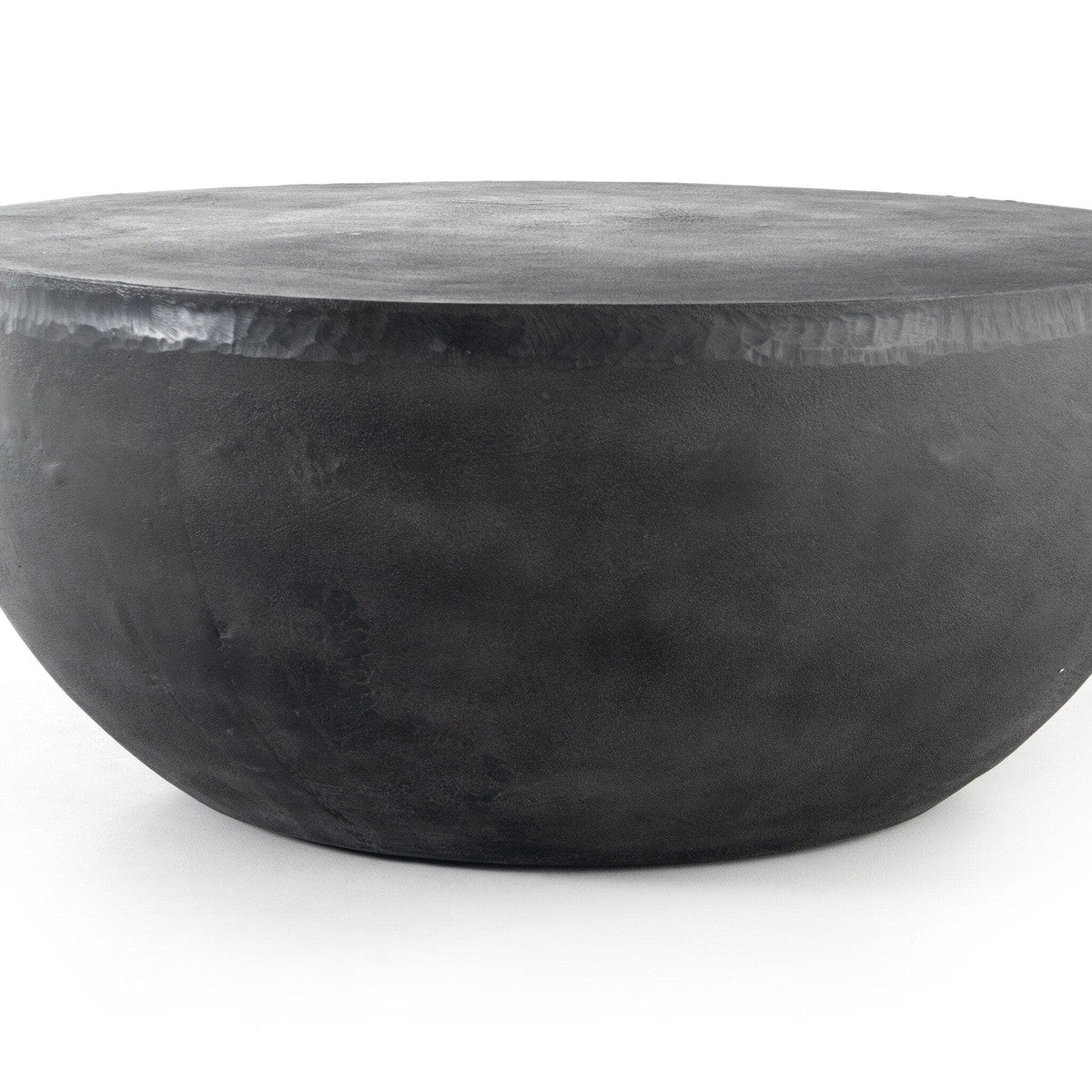 Basil Outdoor Round Coffee Table - Aged Grey