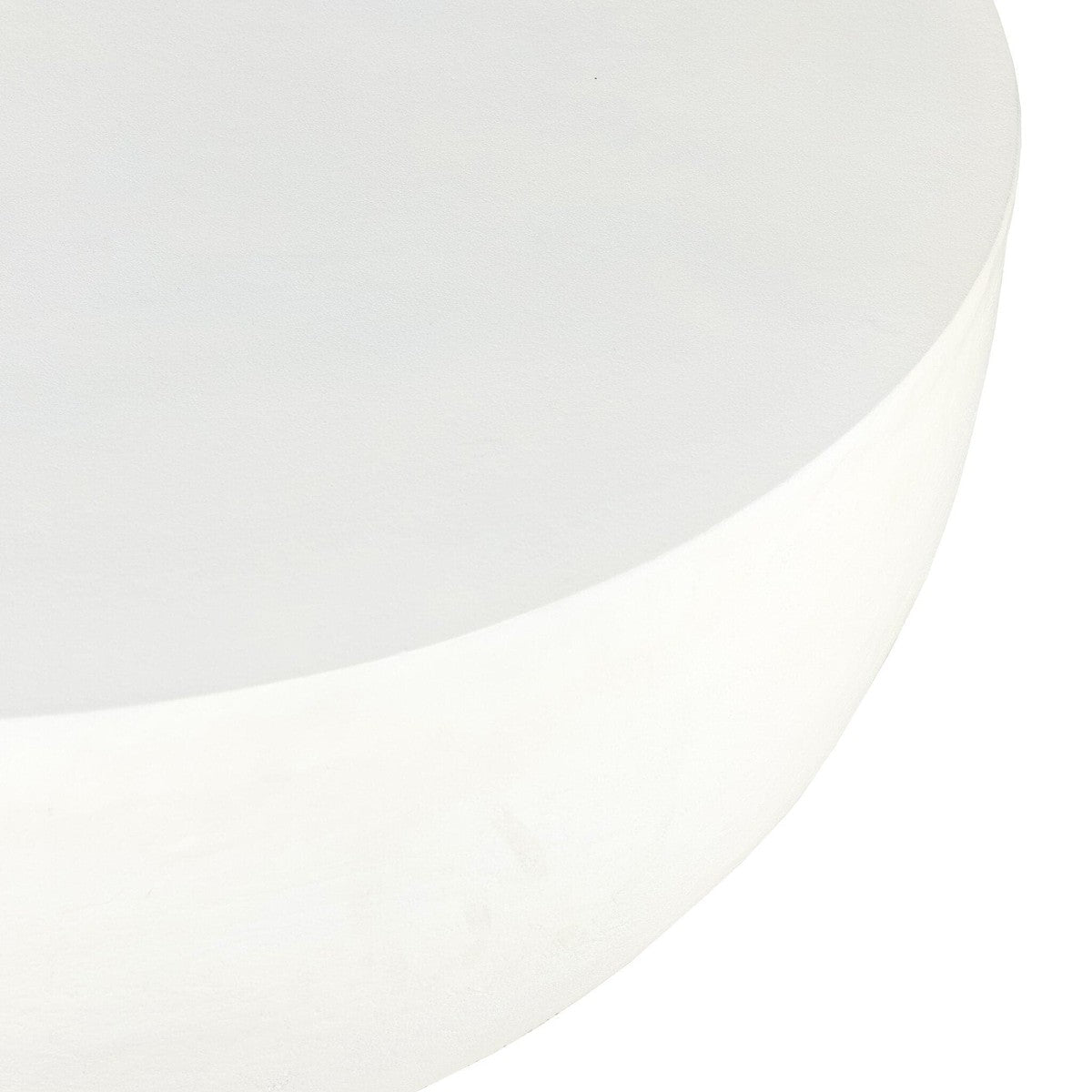 Basil Outdoor Round Coffee Table - Matte White Cast Aluminum