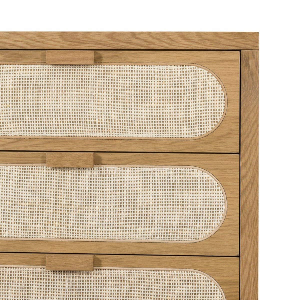 Allegra 5 Drawer Dresser - Light Natural Cane