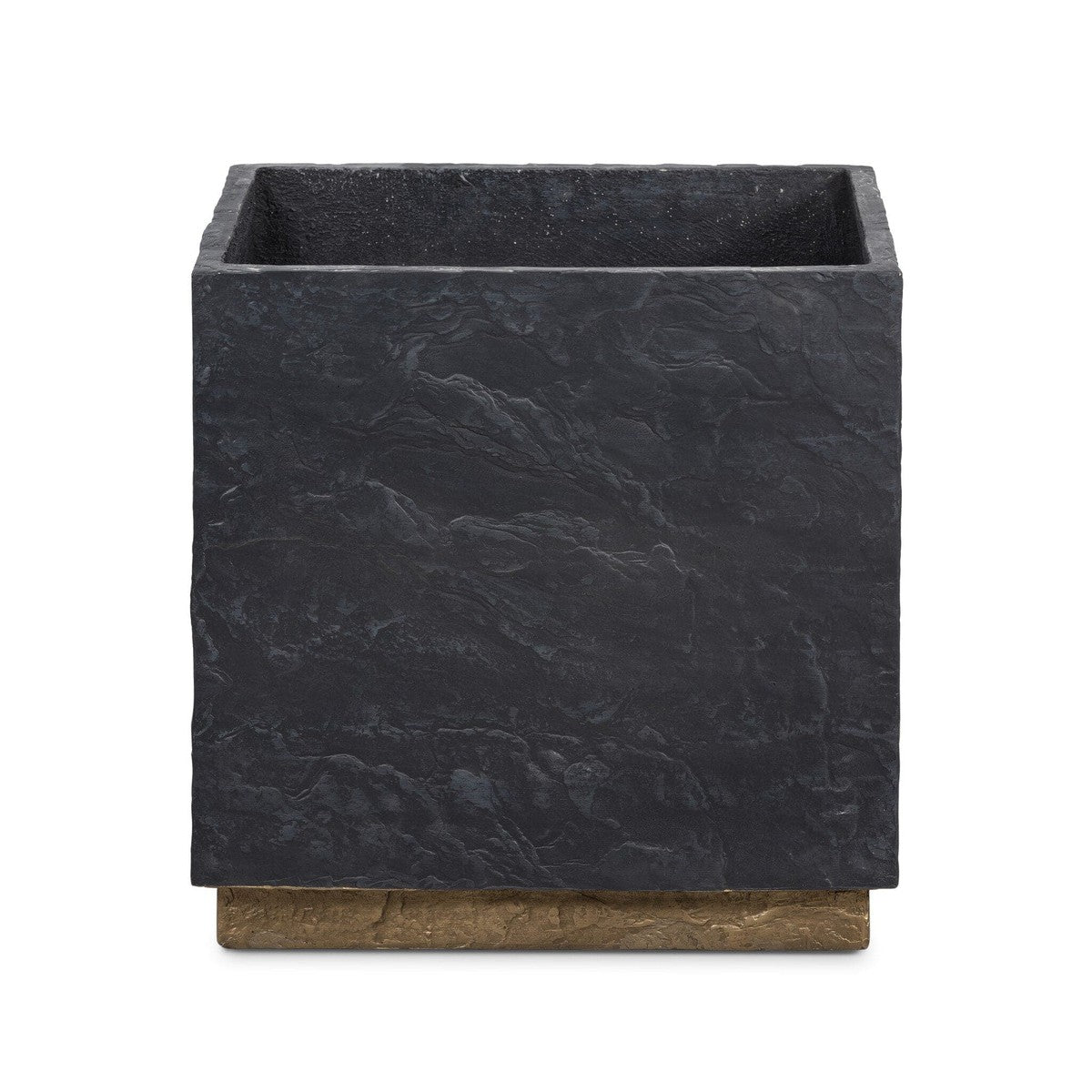 Ely Planter - Slate Brass Concrete