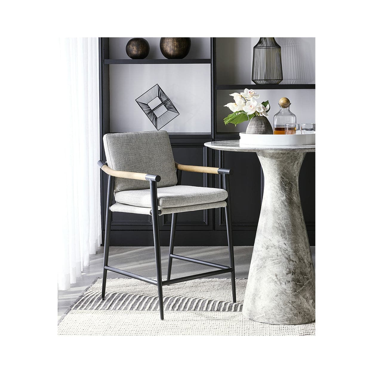 Meadow Counter Stool - Vault Fog-Sunpan-SUNPAN-109859-Stools & Ottomans-3-France and Son