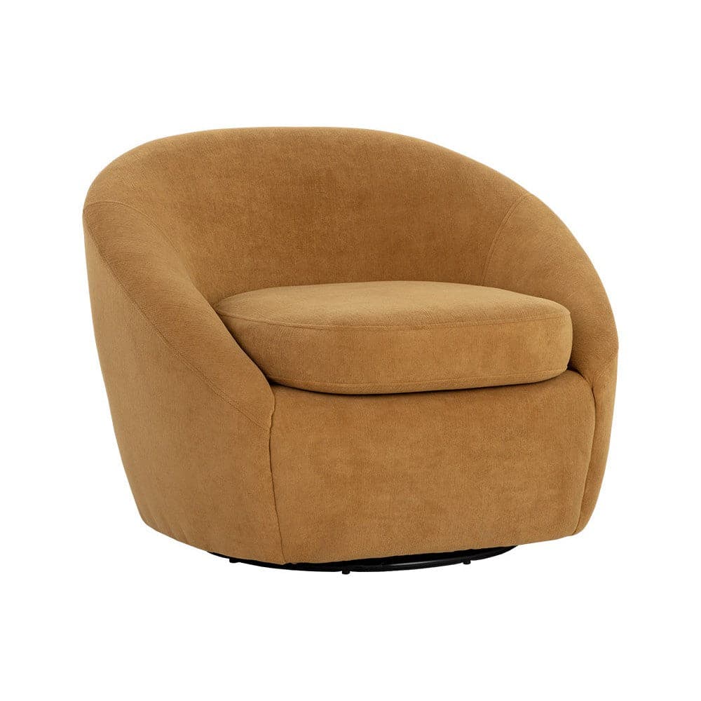 Bliss Swivel Lounge Chair-Sunpan-SUNPAN-111410-Lounge ChairsBergen Olive-9-France and Son