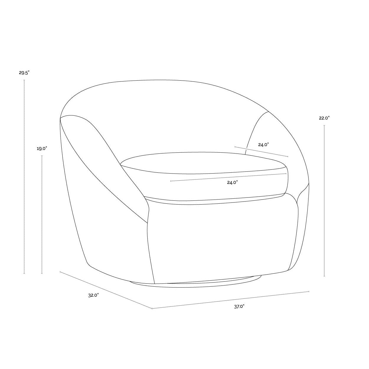 Bliss Swivel Lounge Chair-Sunpan-SUNPAN-111410-Lounge ChairsBergen Olive-8-France and Son