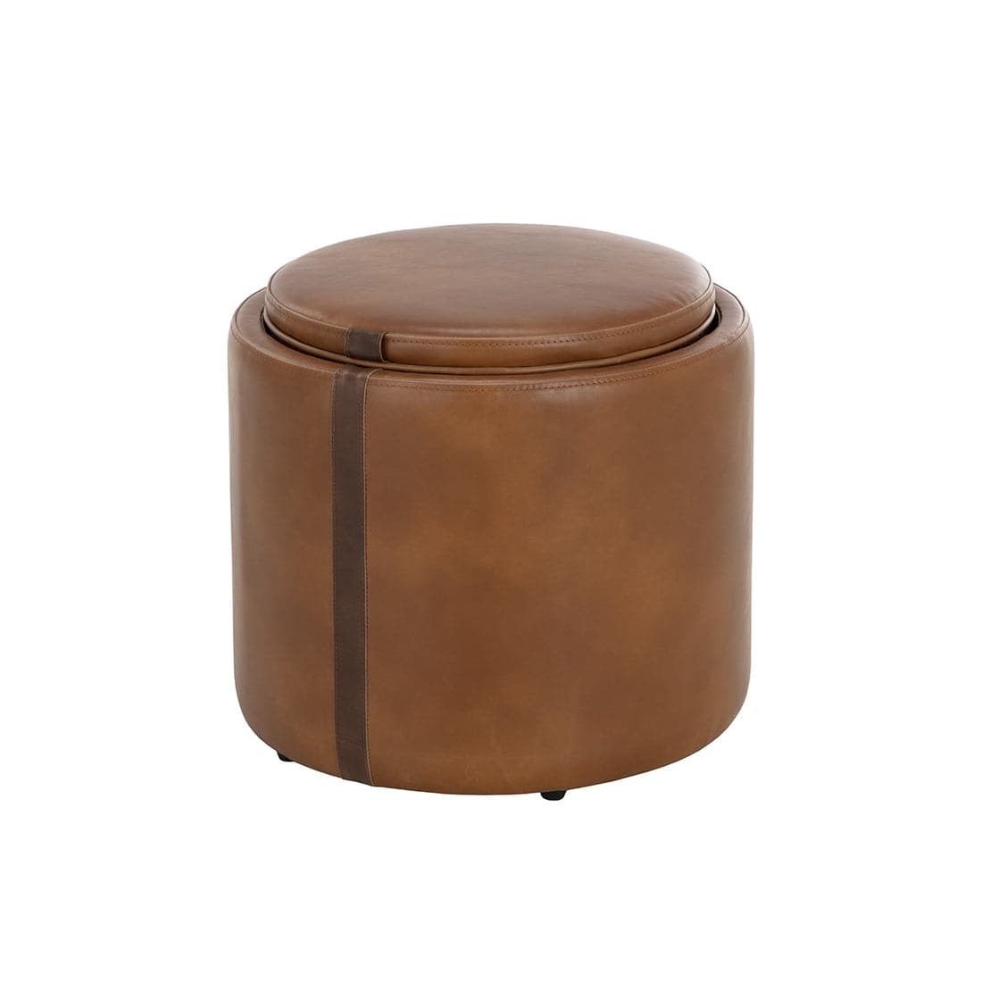 Borelli Storage Ottoman-Sunpan-SUNPAN-109906-Stools & OttomansBelfast Heather Grey 41 / Autumn Chestnut-7-France and Son