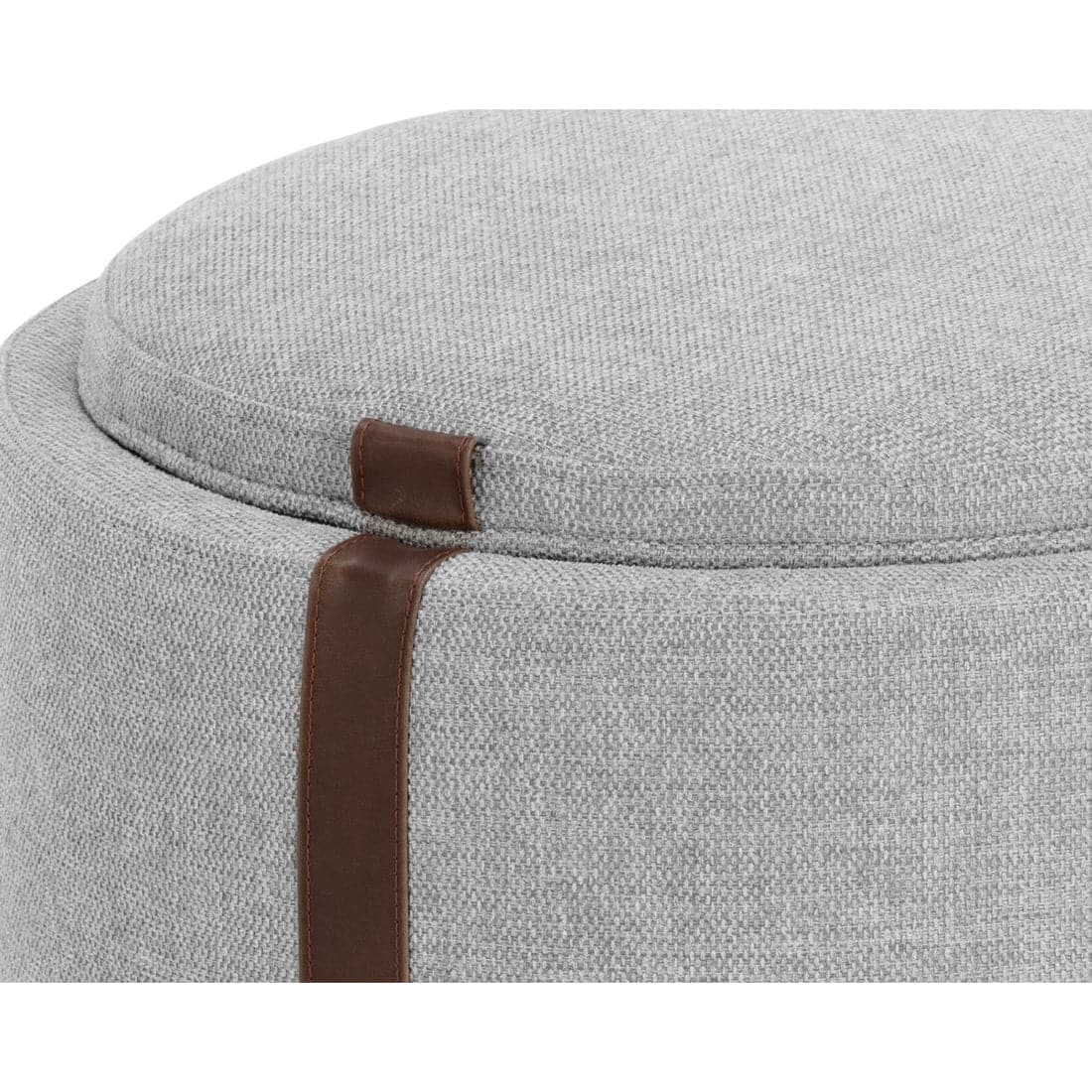 Borelli Storage Ottoman-Sunpan-SUNPAN-109906-Stools & OttomansBelfast Heather Grey 41 / Autumn Chestnut-5-France and Son