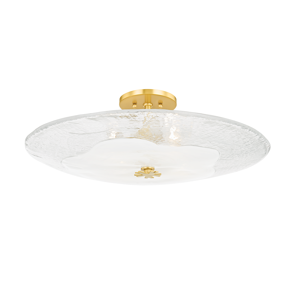 Lago 3 Light Large Flush Mount Aged Brass-Hudson Valley-HVL-KBS1742504L-AGB-Flush Mounts-1-France and Son