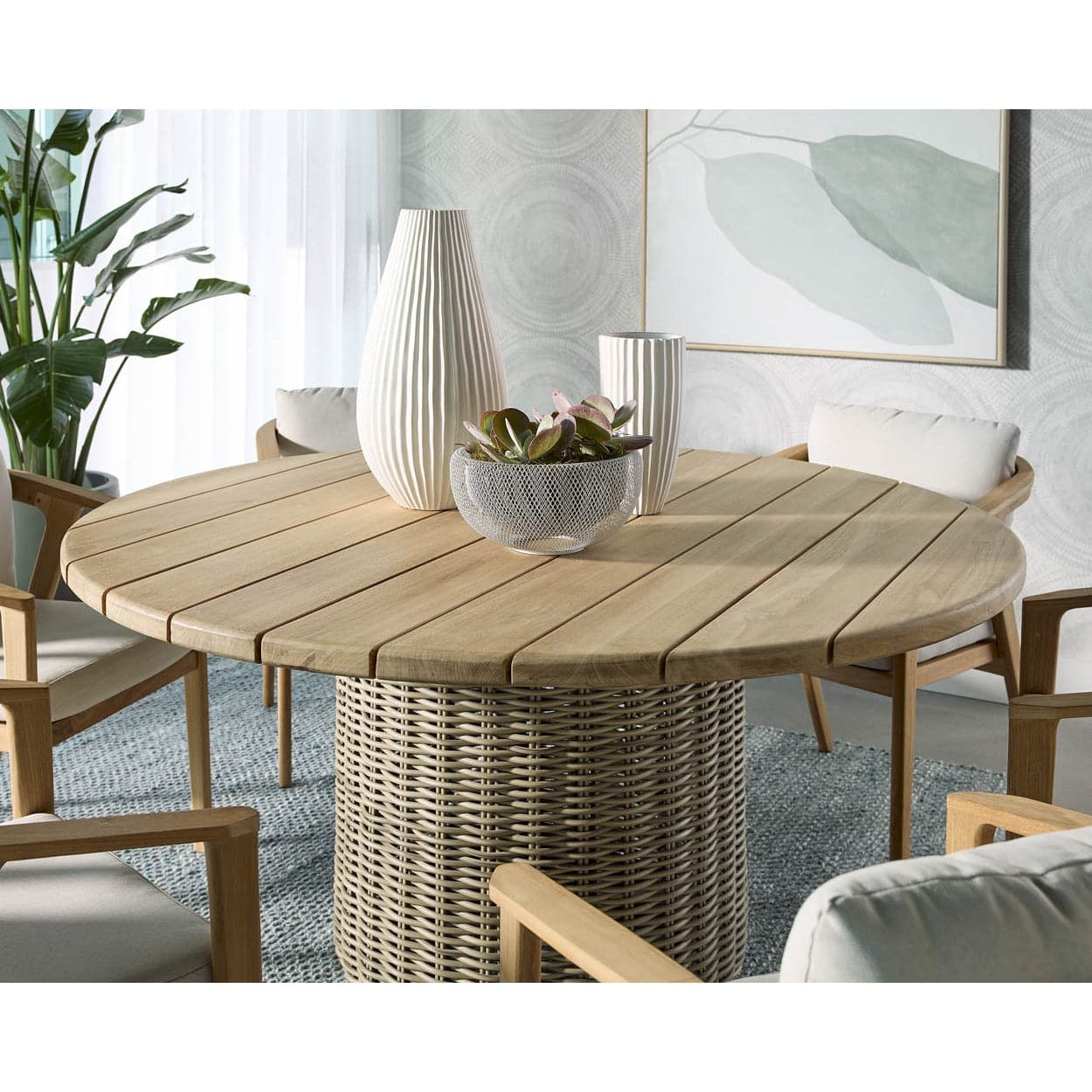 Riviera Dining Table - Round - 60"-Sunpan-SUNPAN-110054-Dining Tables-2-France and Son