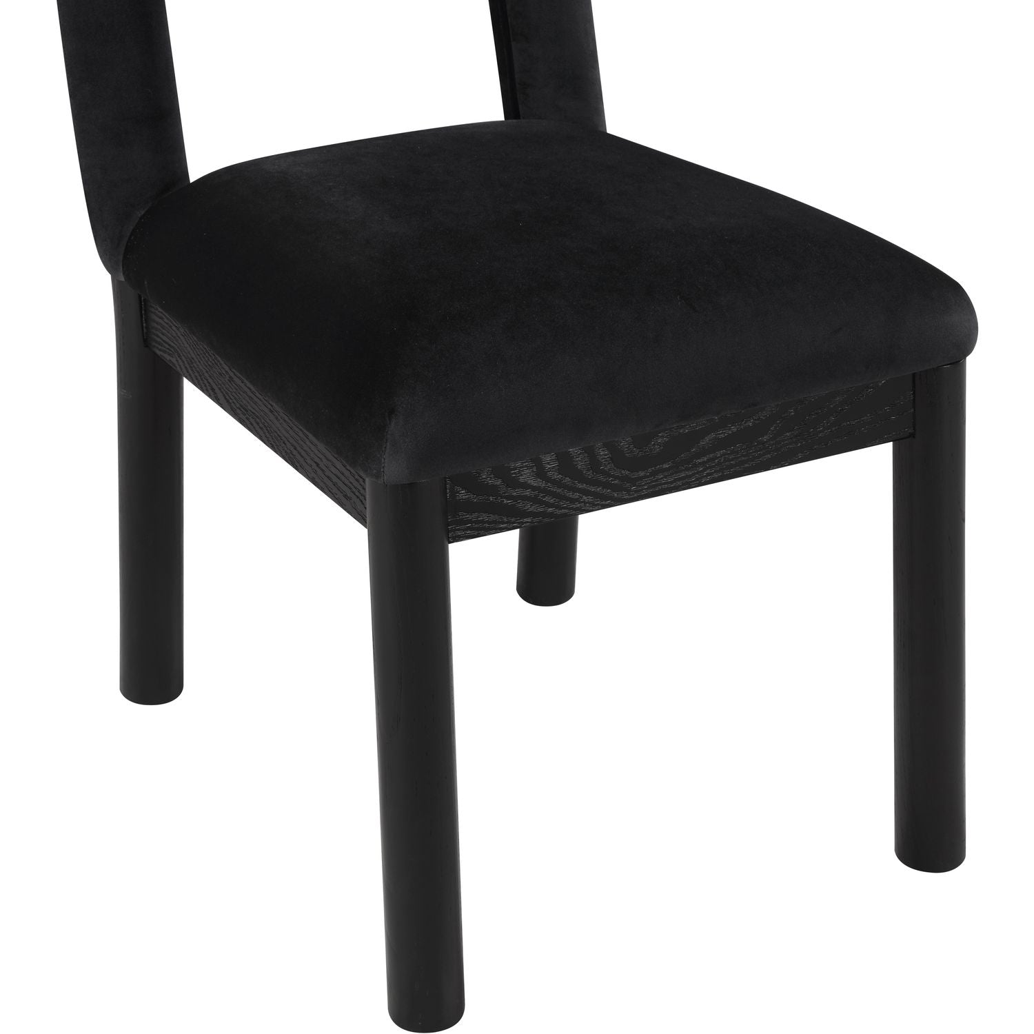 Conrad Velvet Upholstered Dining Chair — Black / Black