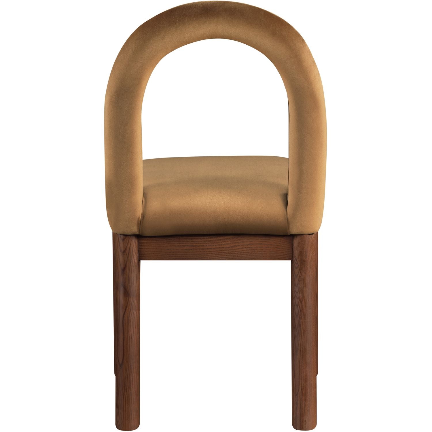 Conrad Velvet Upholstered Dining Chair — Saddle / Brown