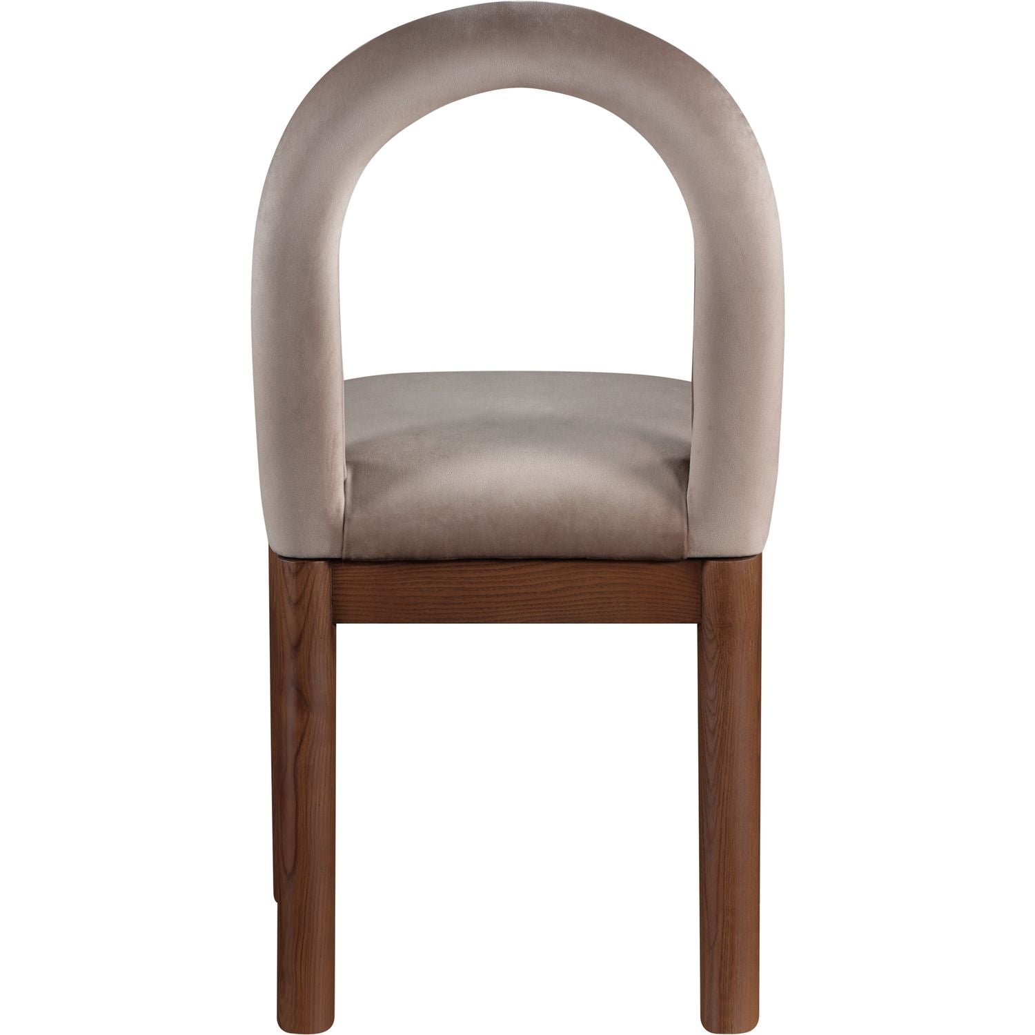 Conrad Velvet Upholstered Dining Chair — Taupe / Brown